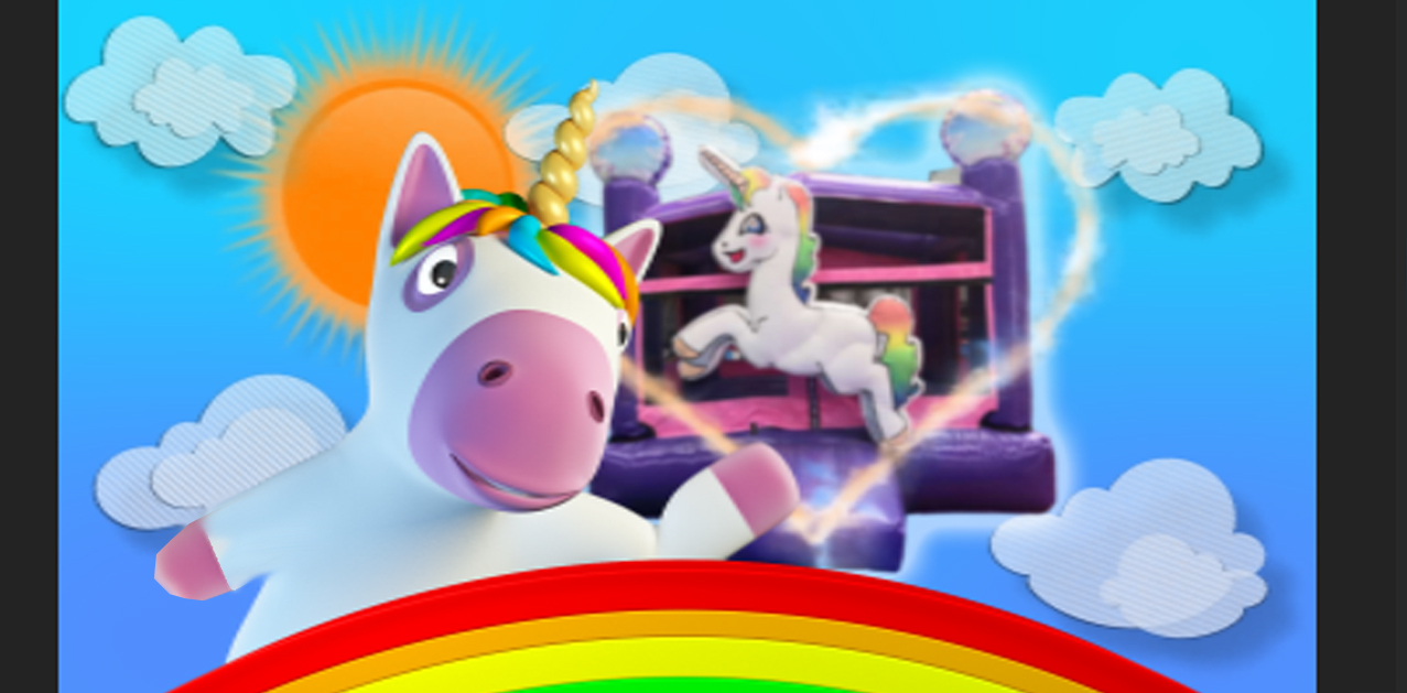 Unicorn Themed Bounce House Video